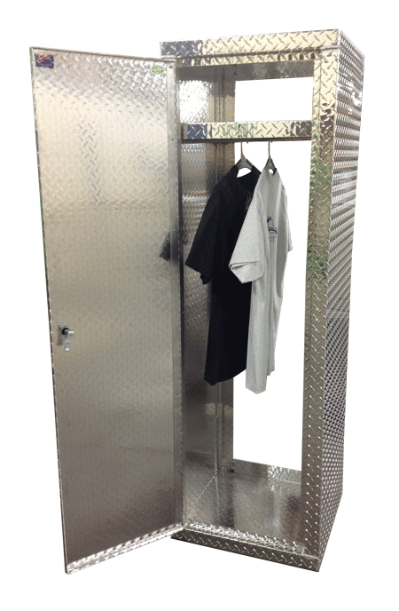 Garage Locker - 6 Foot - Wide Version - Diamond Plate Aluminum