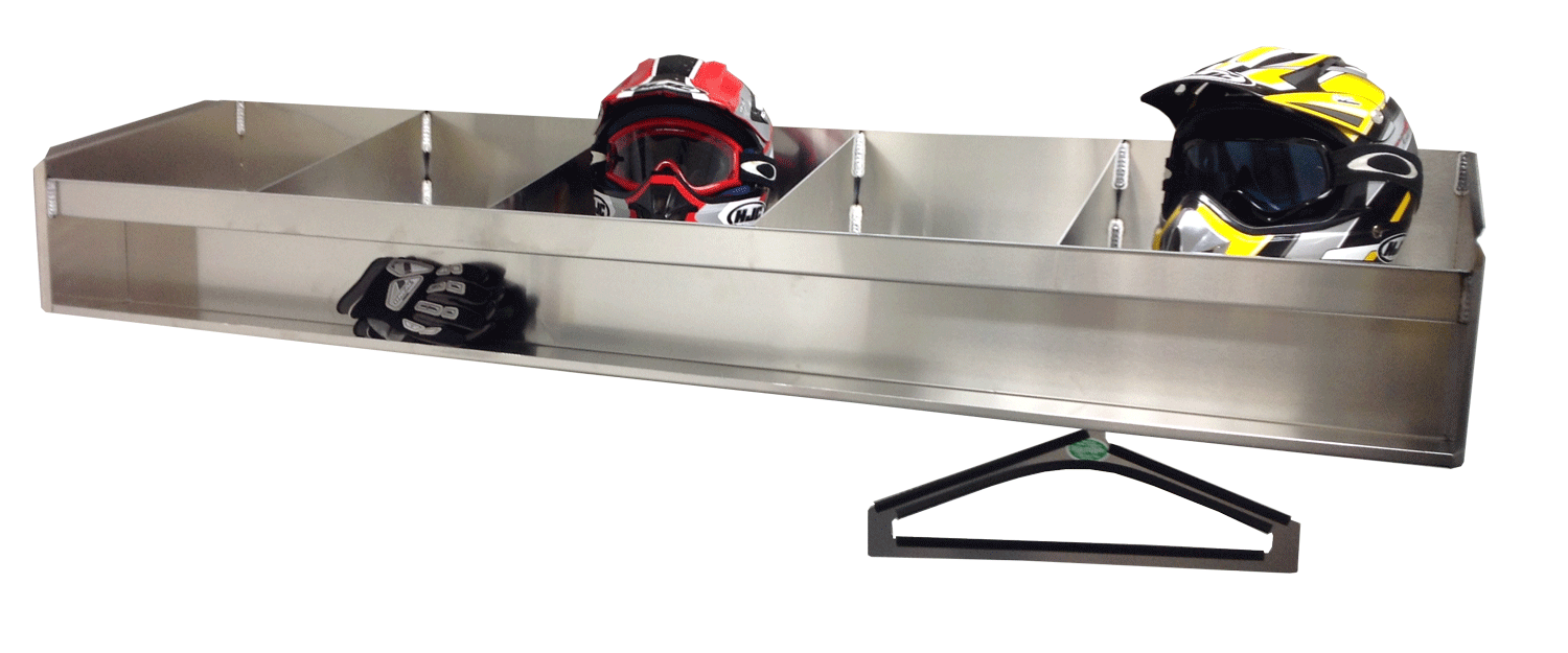 Garage Helmet Shelf - Aluminum