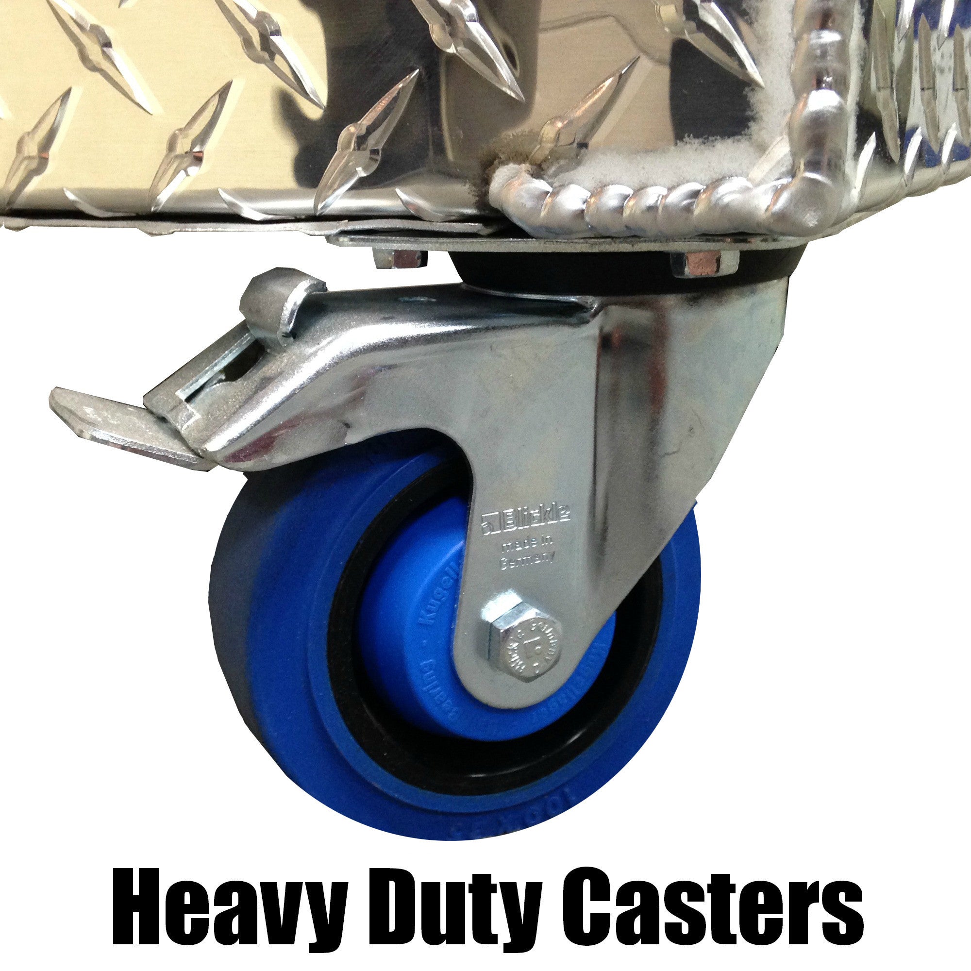 Rolling Garage Workbench - Storage Cabinet - 4 Ft - Diamond Plate Aluminum