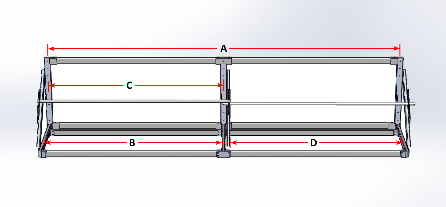 Tire Rack - Deluxe - Flip Up - 4', 5', 7', 9', 12' or 14'