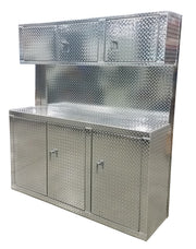 Garage Cabinet Combo, 6 Foot Base Cabinet with Overhead Cabinet - Deluxe