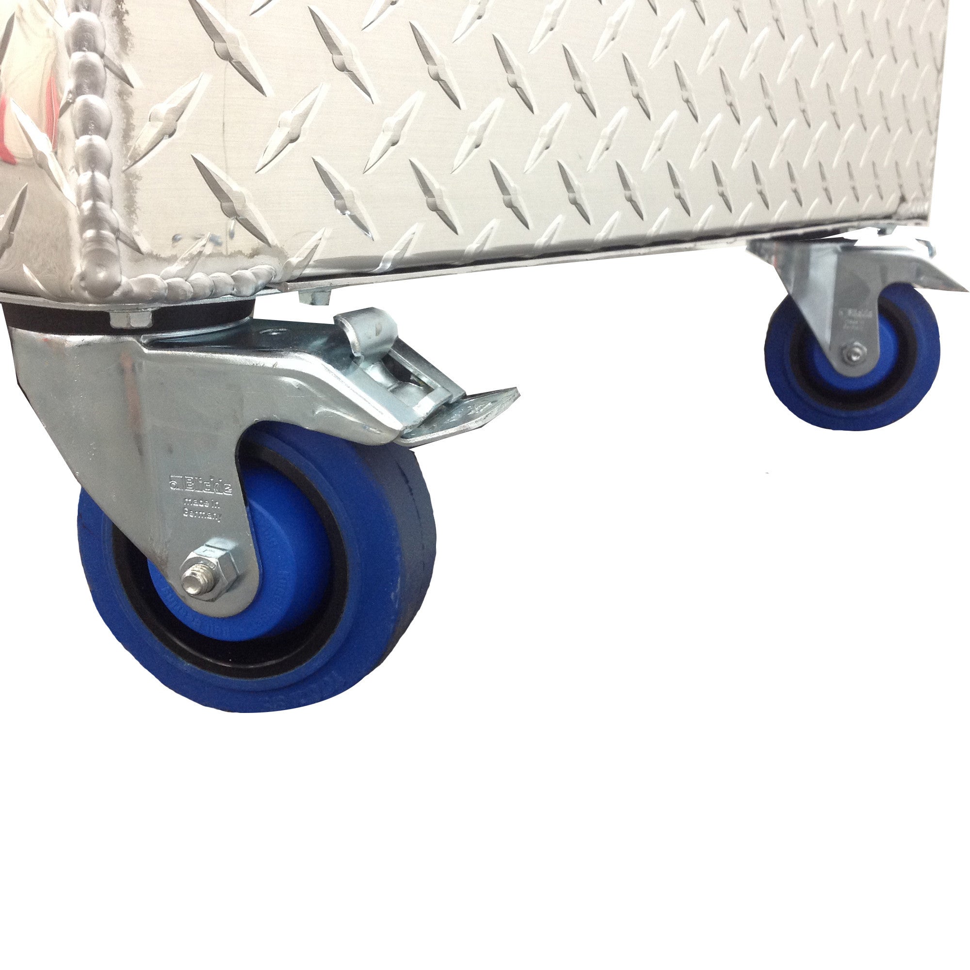 Rolling Garage Workbench - Storage Cabinet - 4 Ft - Diamond Plate Aluminum