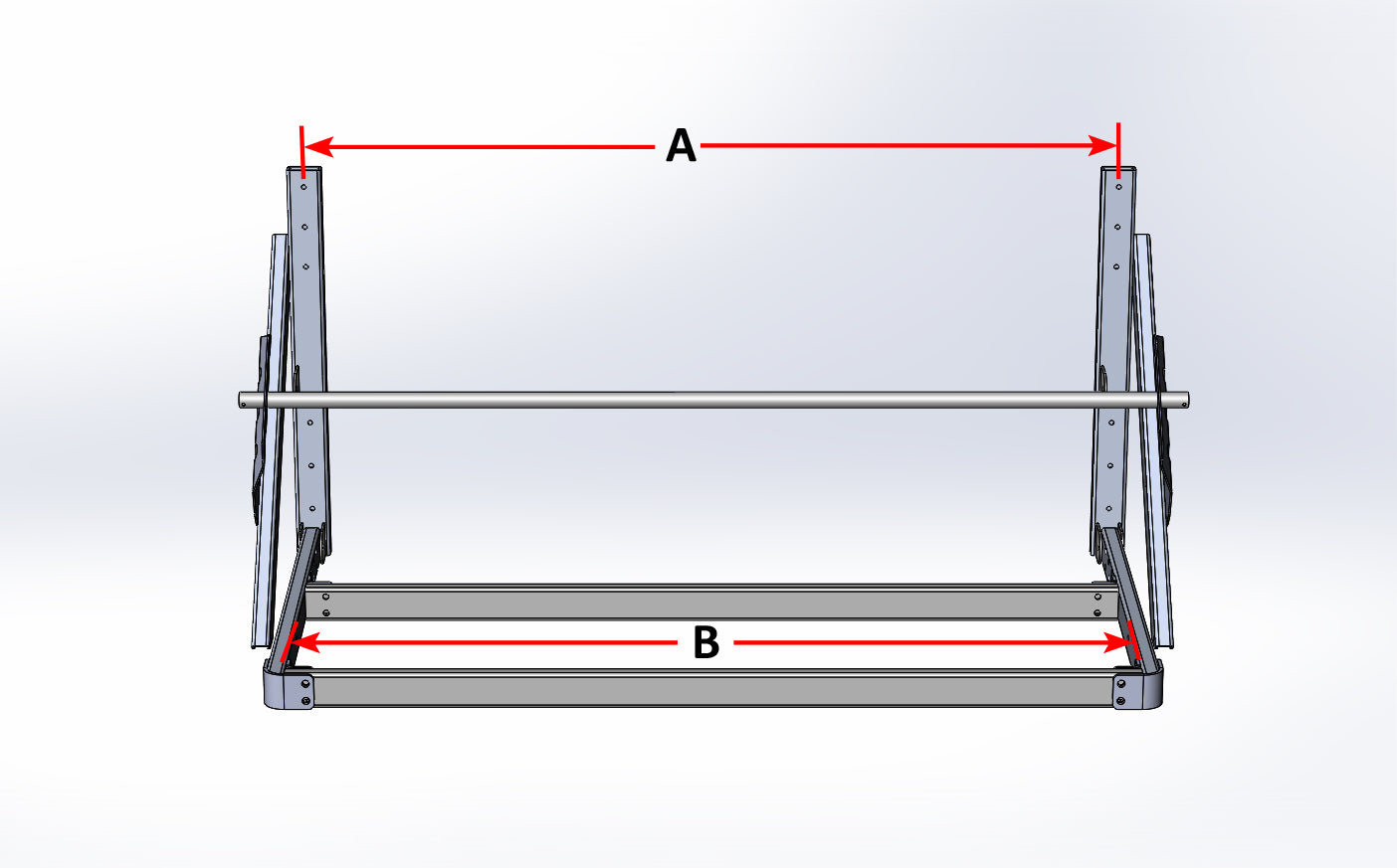 Tire Rack - Flip Up - 4', 5' or 8'