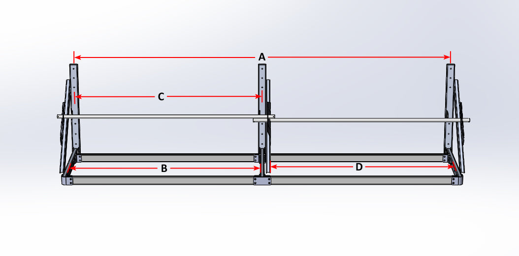 Tire Rack - Flip Up - 4', 5' or 8'